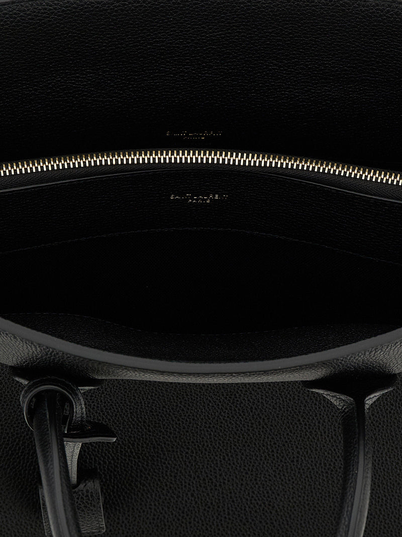 Saint Laurent Sac De Jour Top Handle Bag — Black
