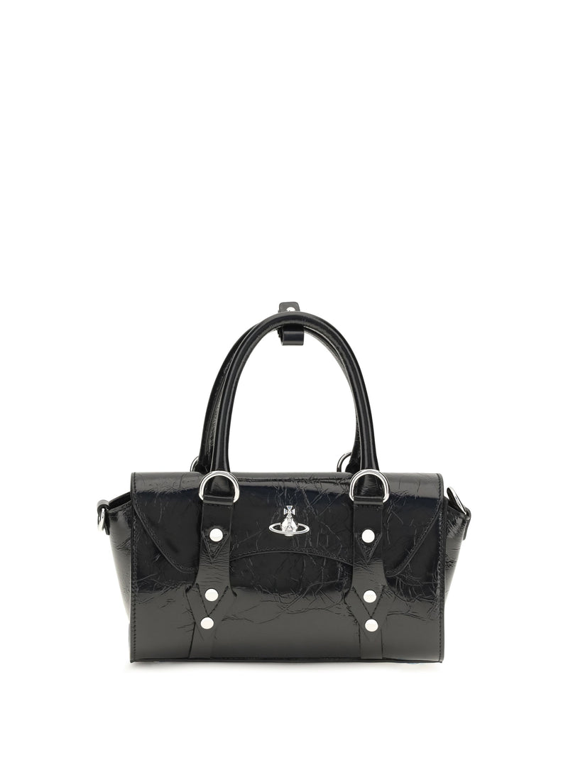 Vivienne Westwood Bettina Shoulder Bag — Black Calf Leather