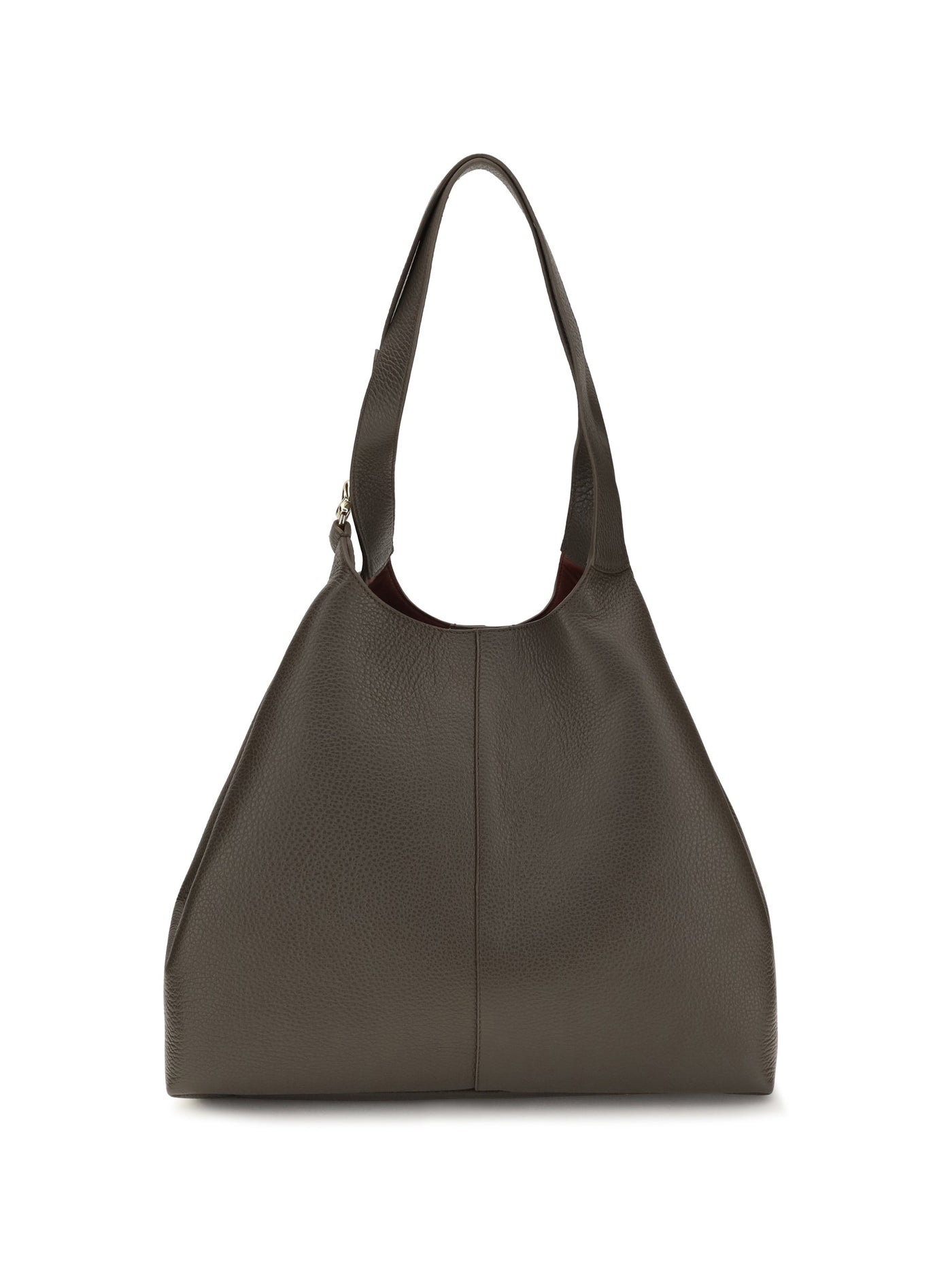 Coccinelle C-Easy Shoulder Bag — Gray Calf Leather Bos Taurus
