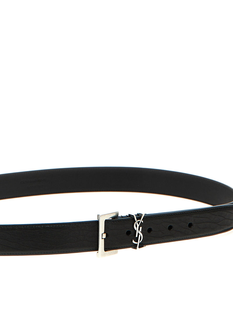 Saint Laurent Cassandre Belt — Black
