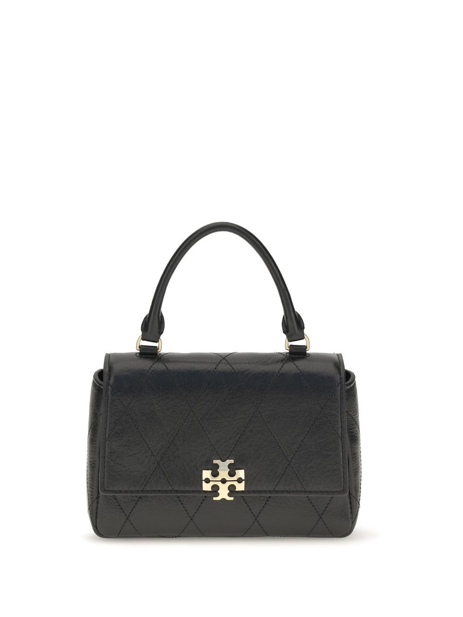 Tory Burch Charlie Shoulder Bag — Black Calf Leather Bos Taurus