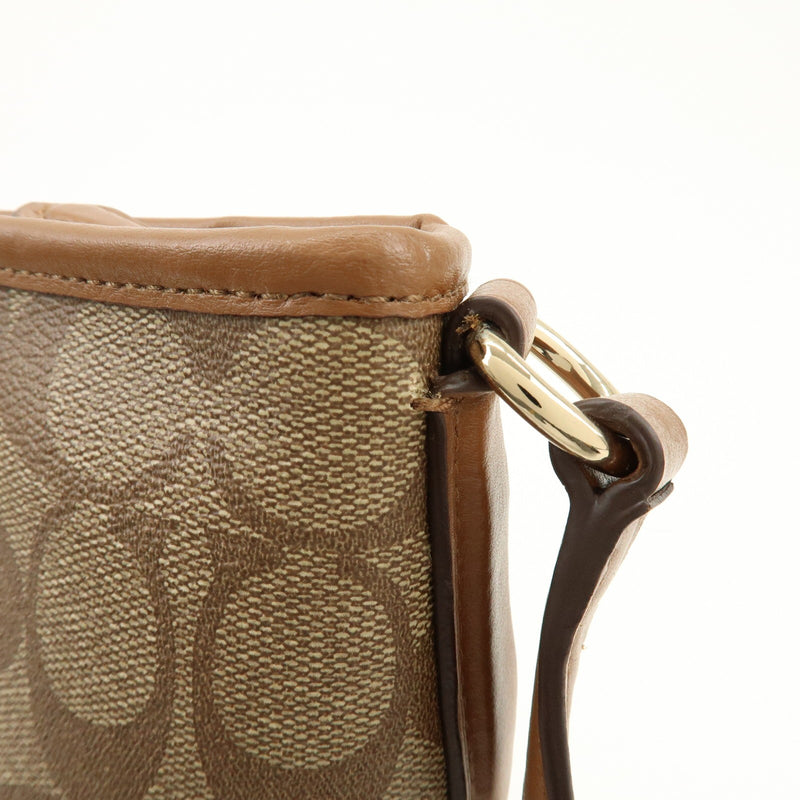 Coach Shoulder Canvas Brown Bag