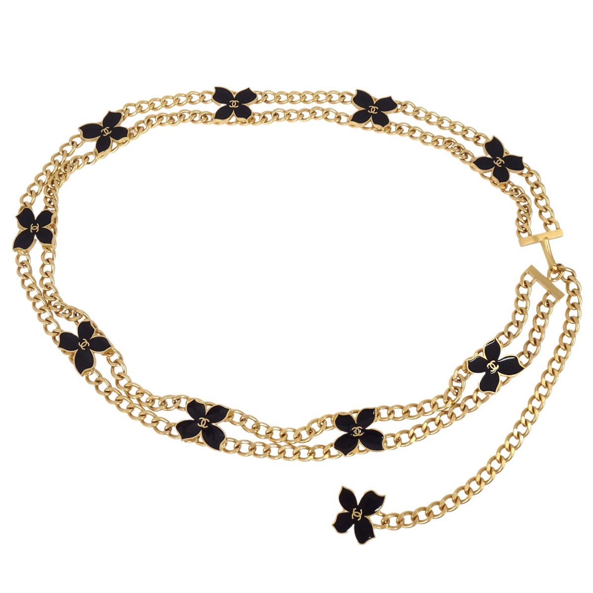 Chanel Necklace Flower Metal Gold Gold_plated Bijoux