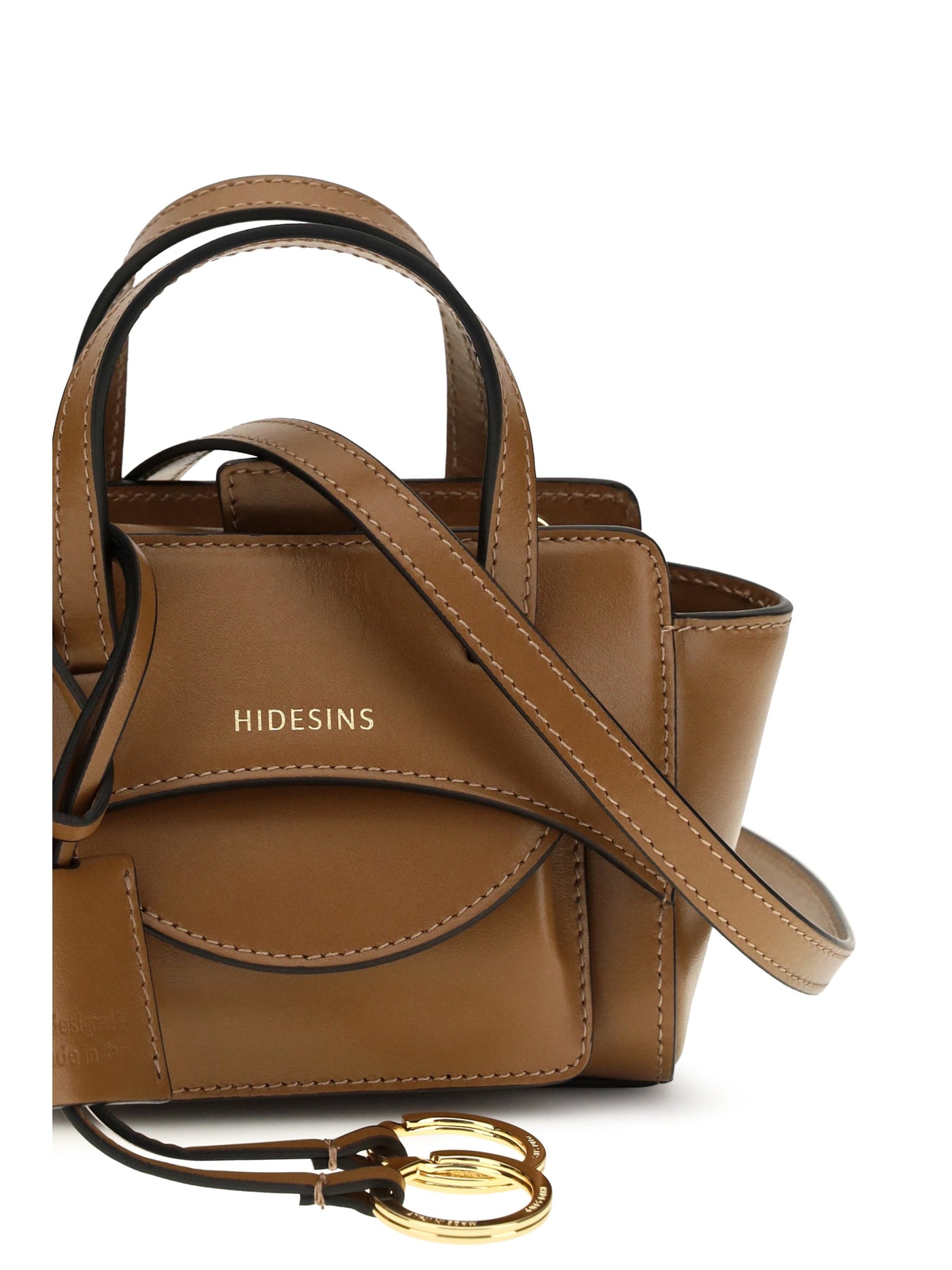 Hidesins Top Handle Bag — Caramel Calf Leather (bos Taurus)
