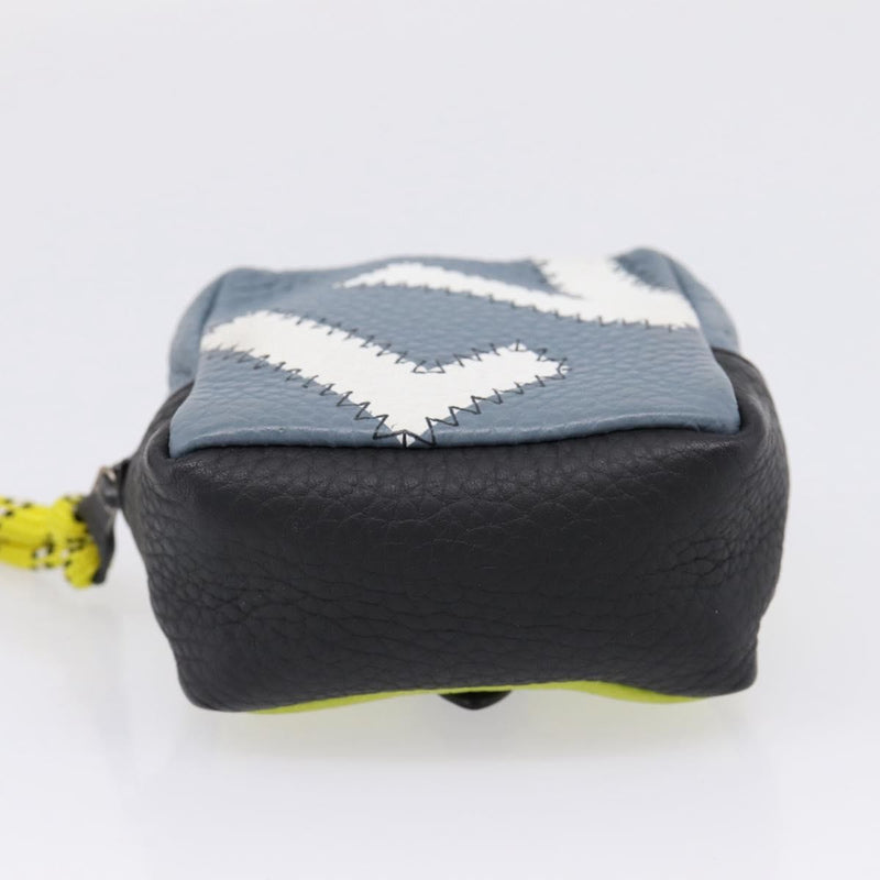 Louis Vuitton Square Pouch Bag Charm And Key Holder Leather Gray Accessory
