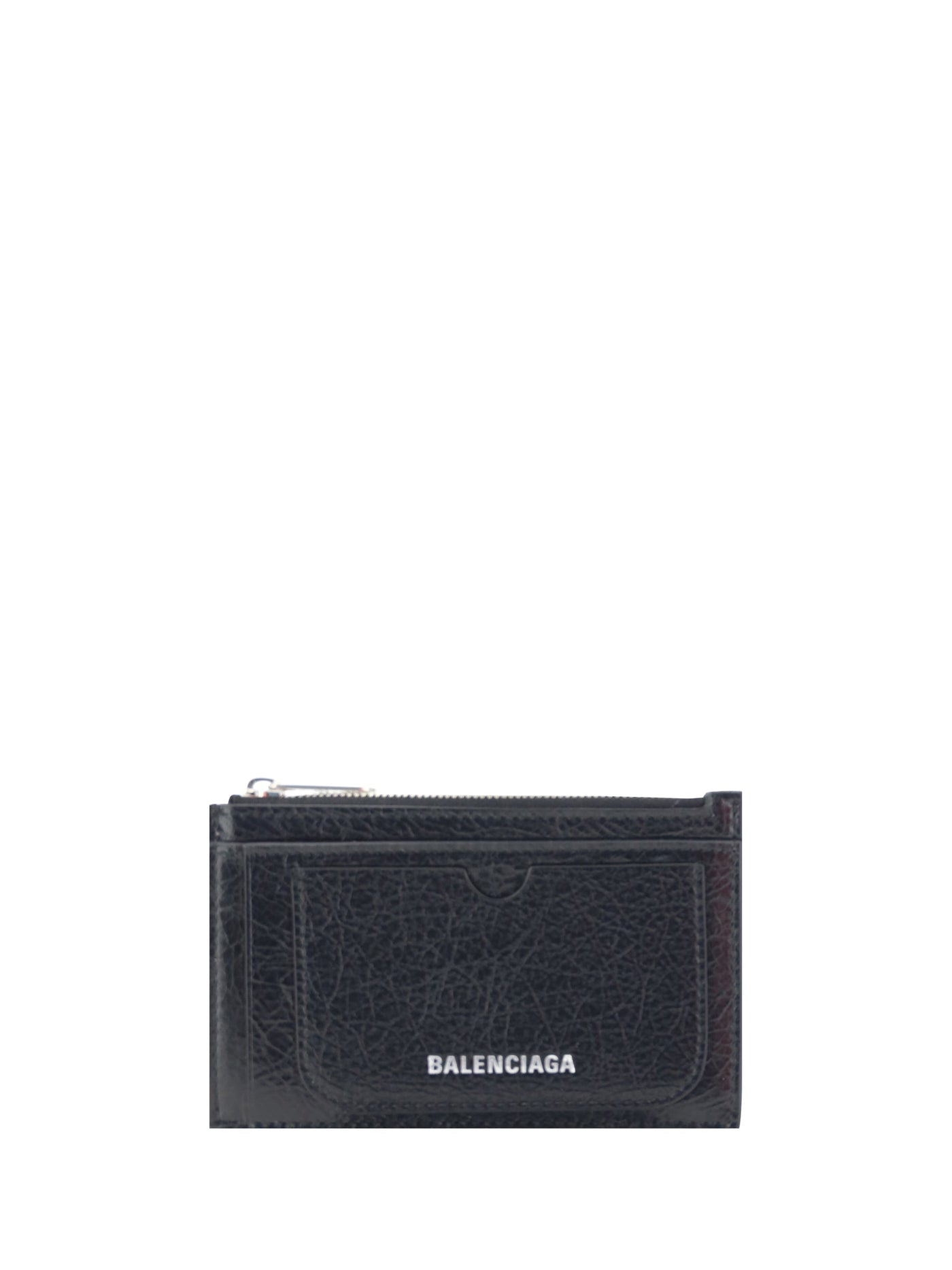 Balenciaga Grained Lambskin Card Case — Black Cases
