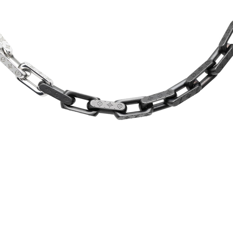 Stainless Steel Monogram Chain Necklace - Image 2