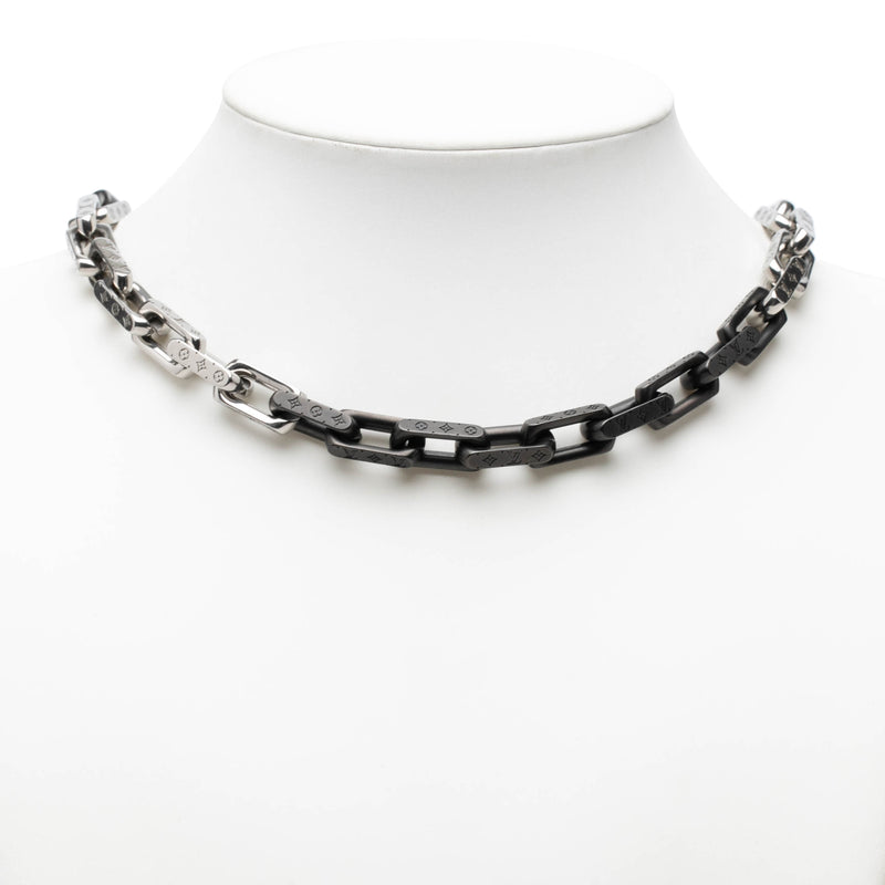 Stainless Steel Monogram Chain Necklace - Image 6