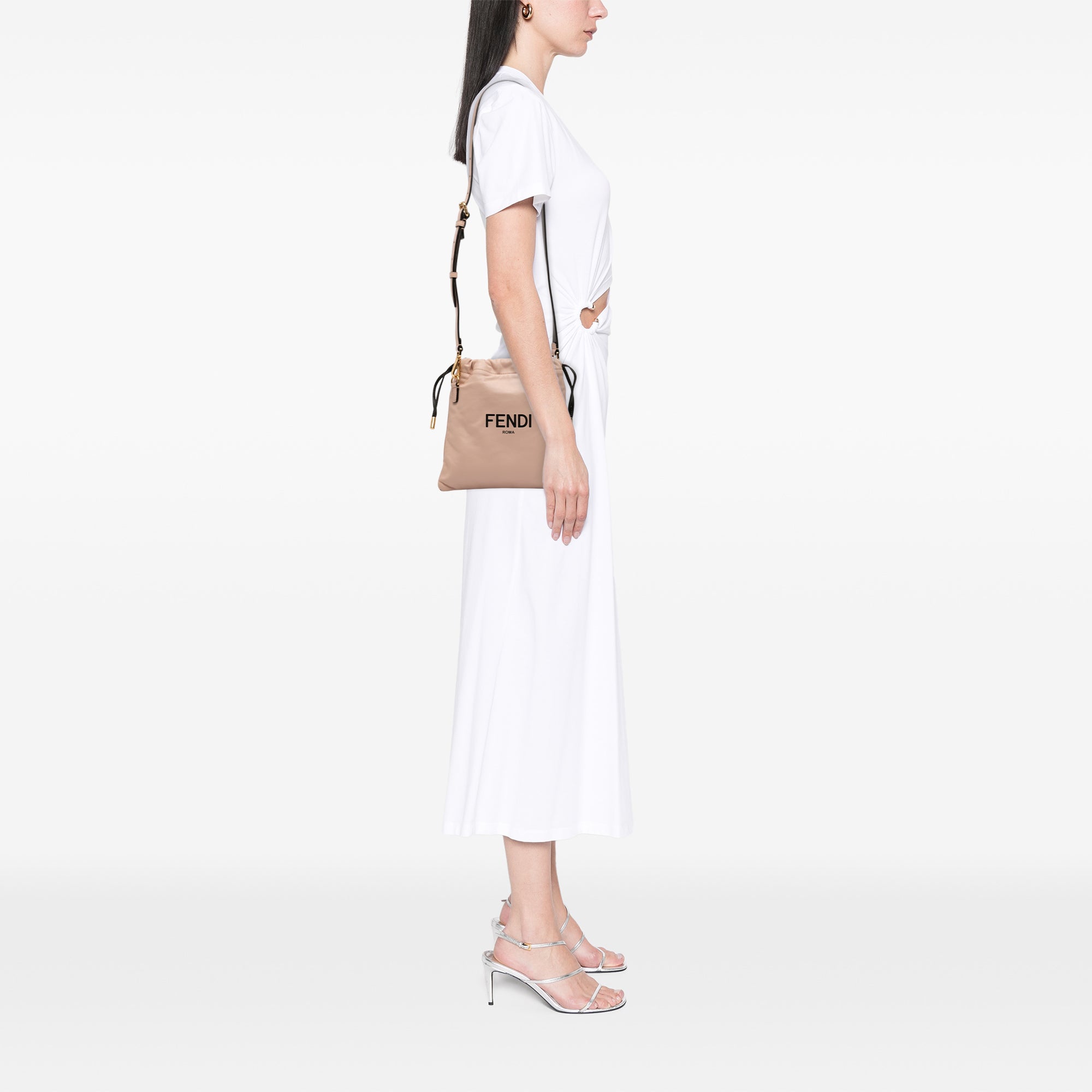 Small Calfskin Roma Drawstring Crossbody - Image 6
