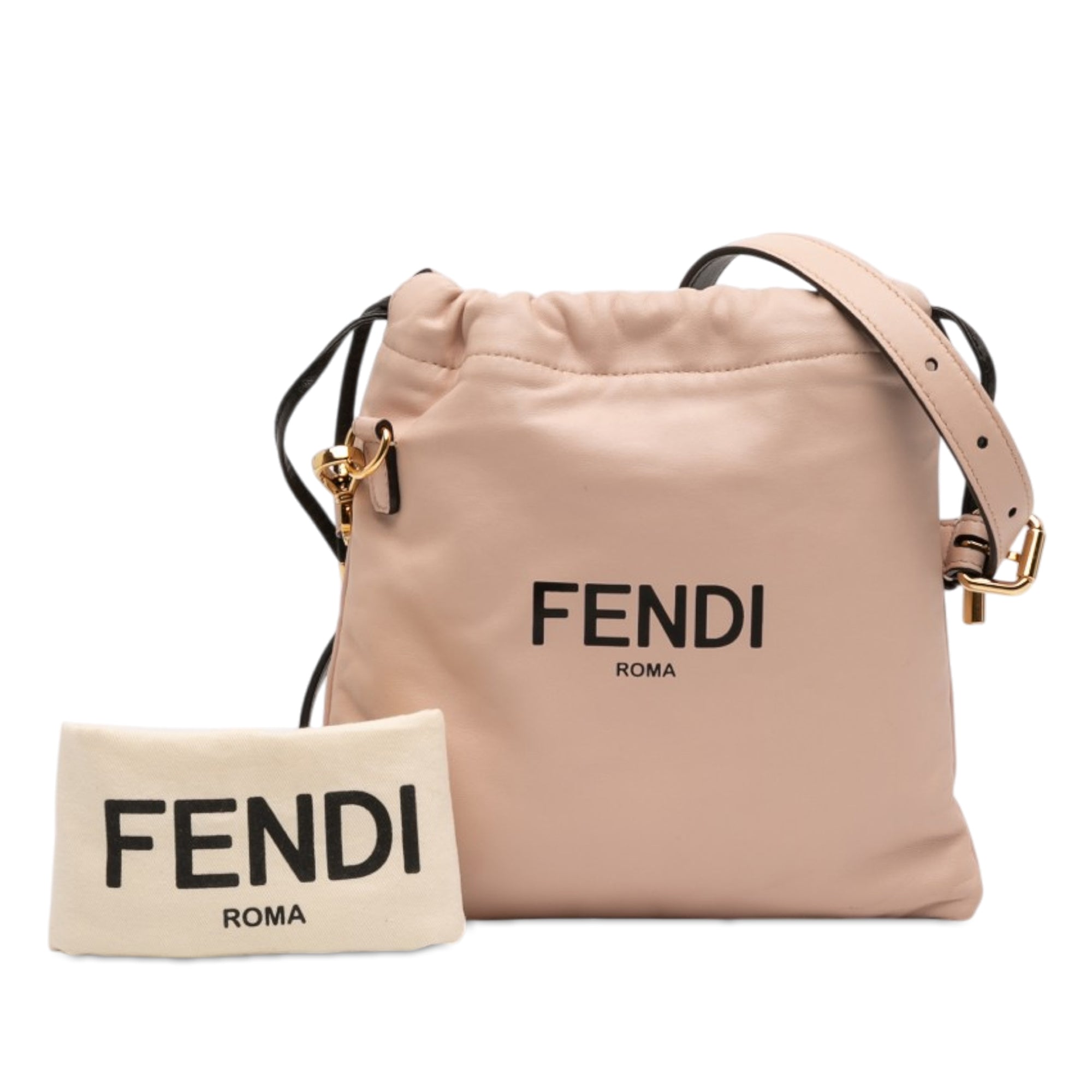 Small Calfskin Roma Drawstring Crossbody - Image 7