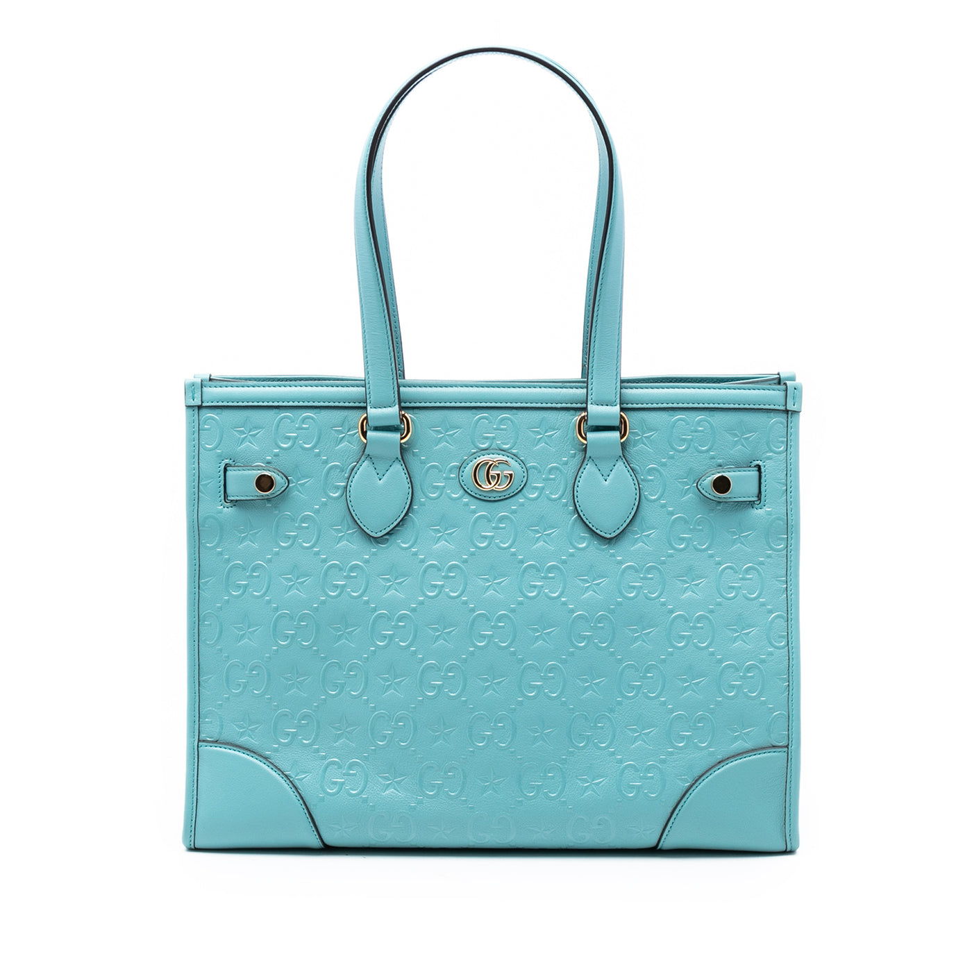 GG Star Embossed Leather Tote - Image 1