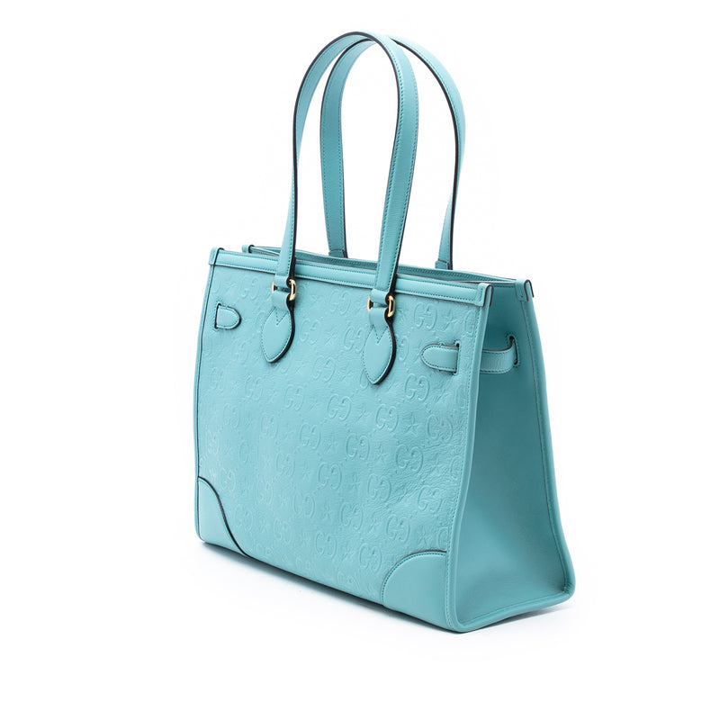 GG Star Embossed Leather Tote - Image 2