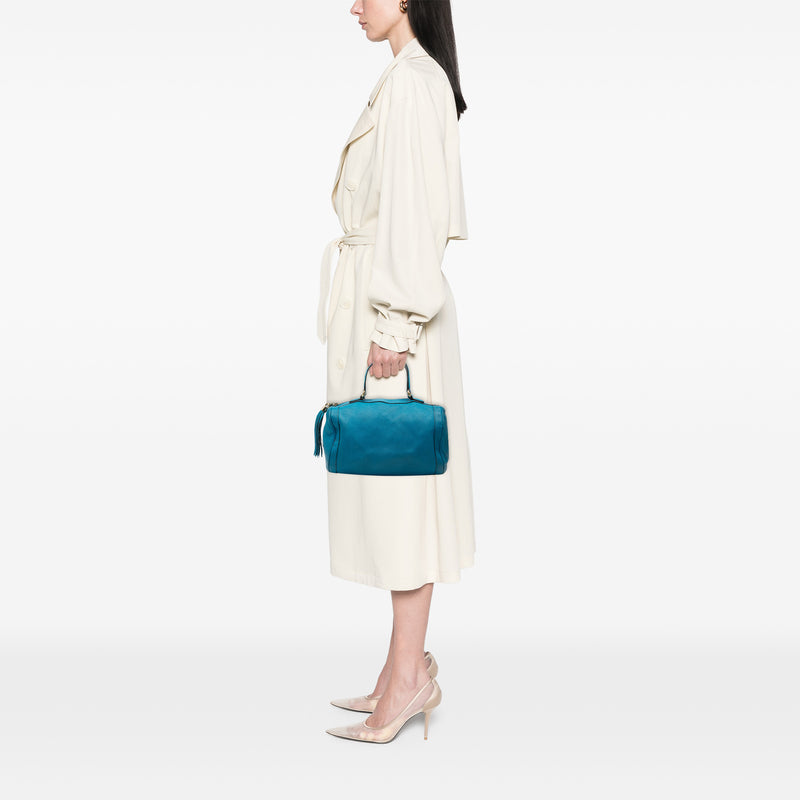 Medium Pebbled Calfskin Soho Boston Bag - Image 7