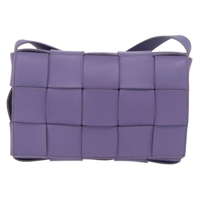 Bottega Veneta Cassette Maxi Intrecciato Leather Purple Bag