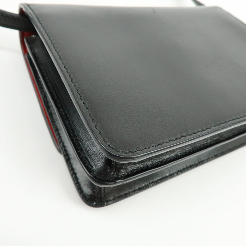 Prada Wallet On Strap City Calfskin Black Leather Bag