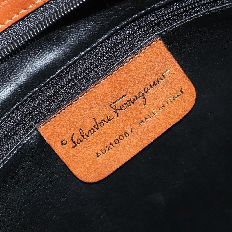 Salvatore Ferragamo Shoulder Leather Black Bag