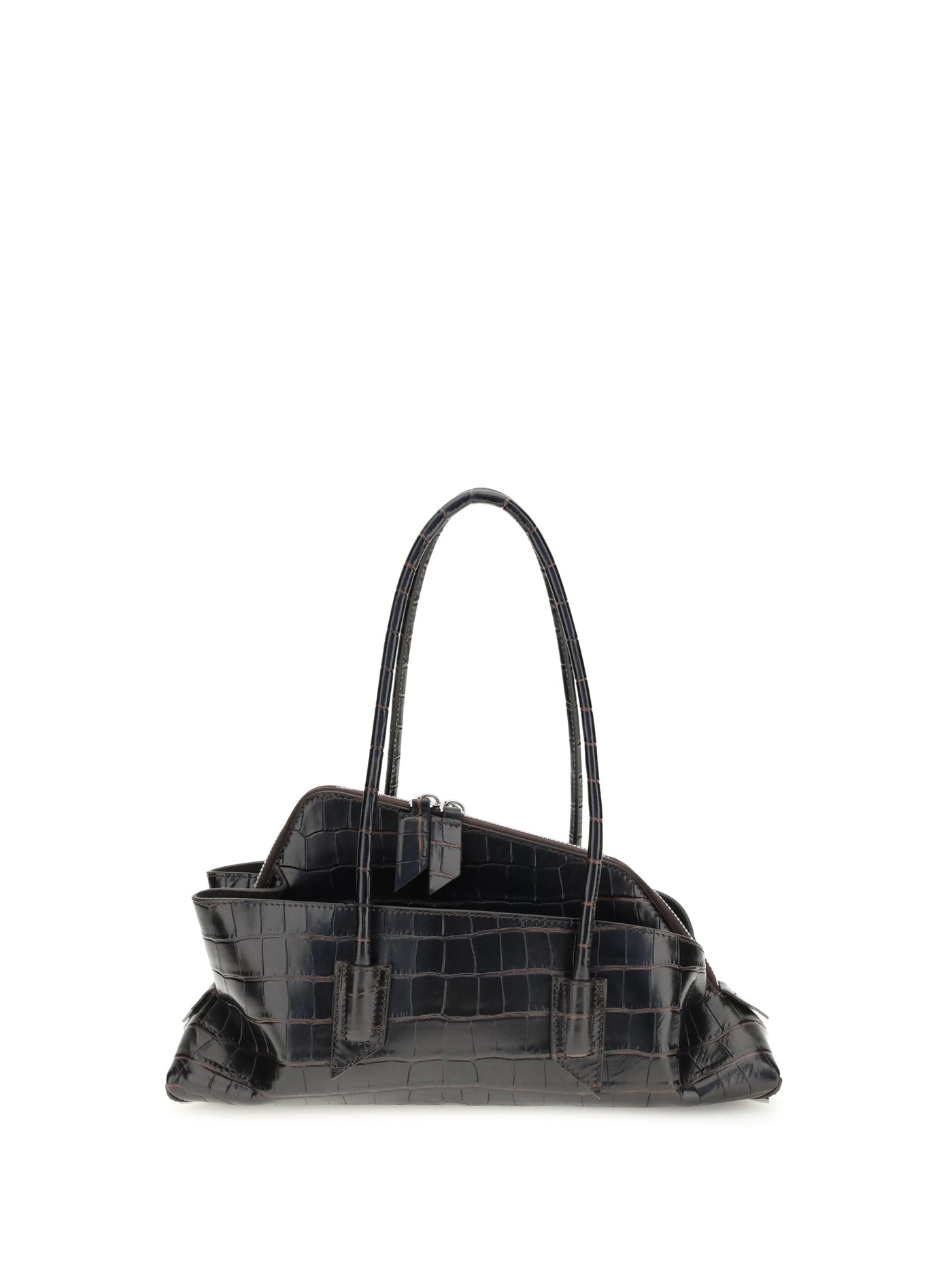 The Attico La Passeggiata Shoulder Bag — Black Calf Leather Bos Taurus