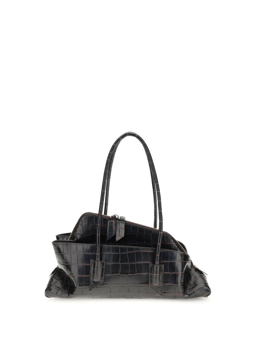 The Attico La Passeggiata Shoulder Bag — Black Calf Leather Bos Taurus