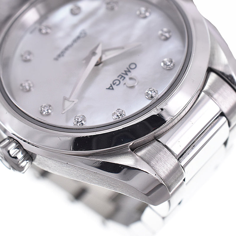 Omega Seamaster Aqua Terra 150m Quartz Stainless Steel With Diamond Markers And Mother Of Pearl Watches