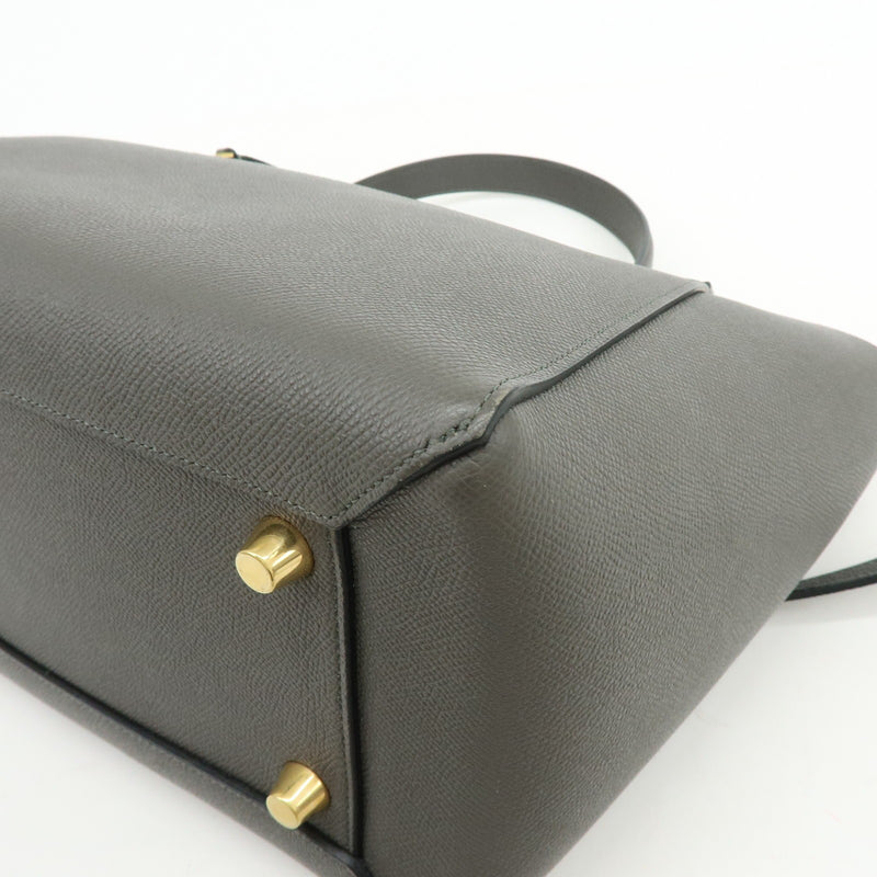 Celine Belt Textured Leather Gray Calfskin Bag
