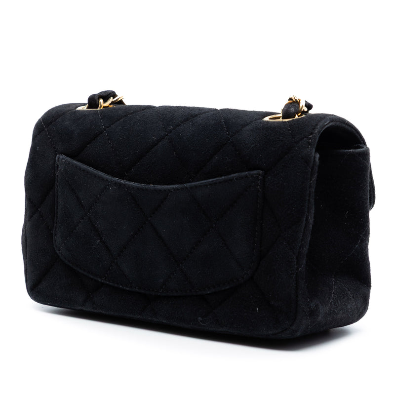 Extra Mini Rectangular Classic Suede Single Flap - Image 2