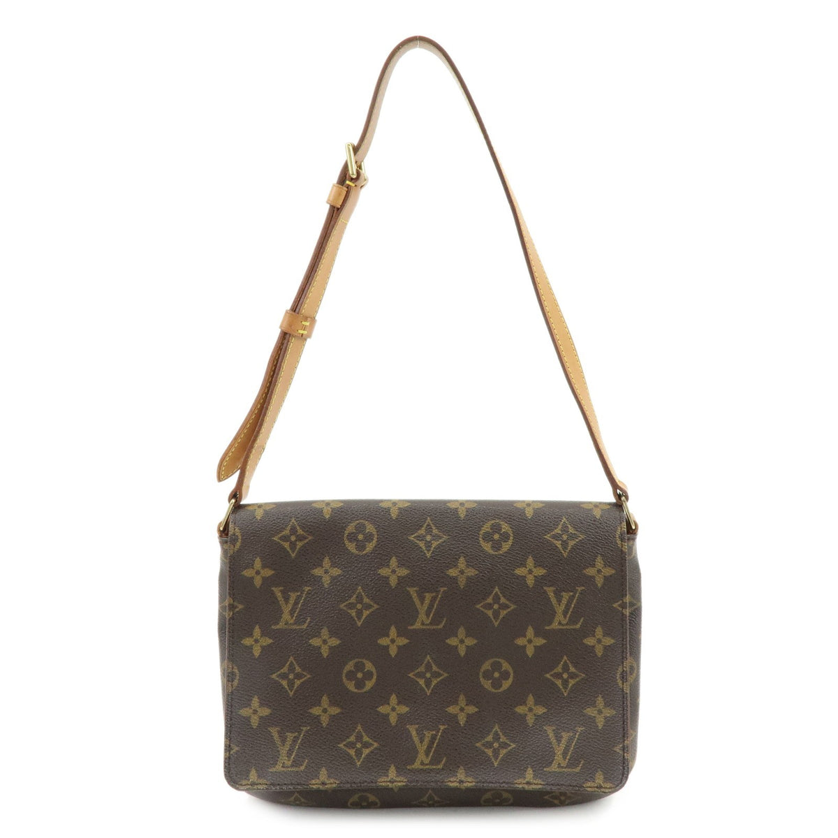 Louis Vuitton Musette Tango Monogram Canvas Brown Bag