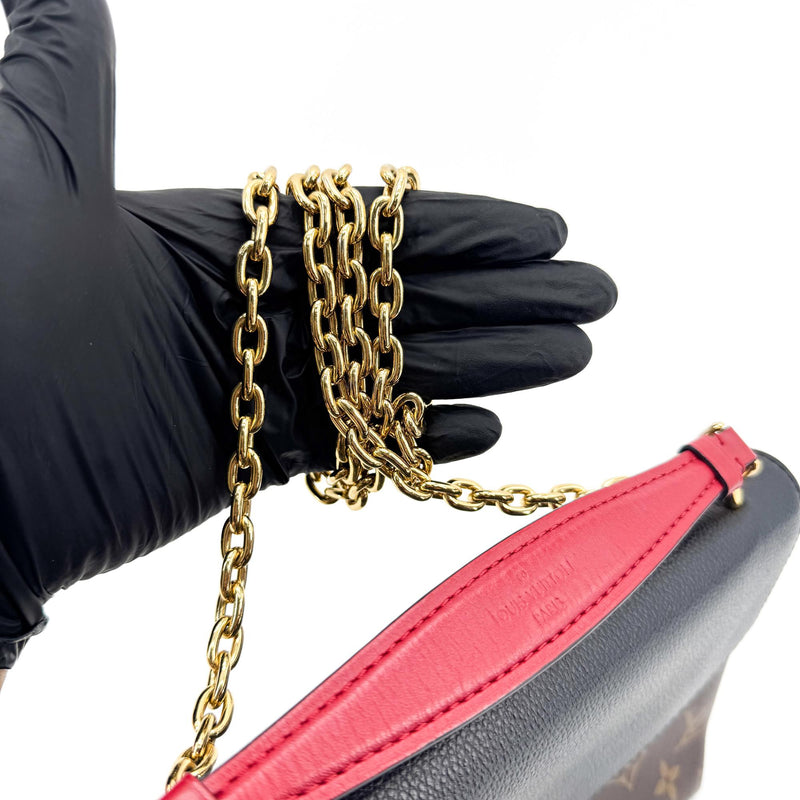 Louis Vuitton Vavin Chain Wallet Nm Monogram Empreinte Leather Black Canvas Bag