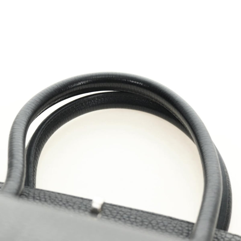 Hermes Birkin Black Clemence With Palladium Hardware Leather Bag