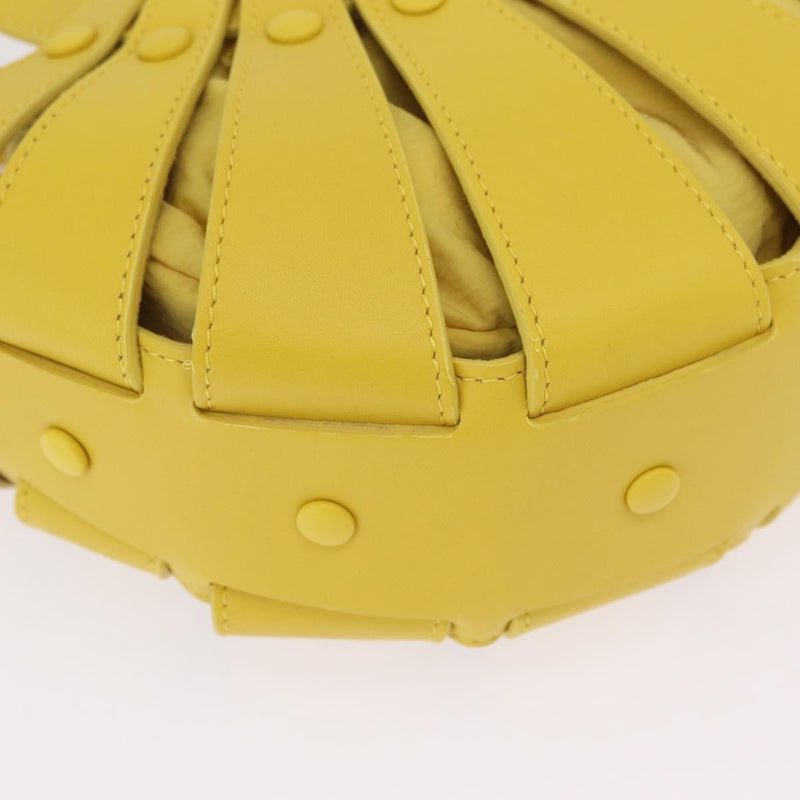 Bottega Veneta Shell Leather Yellow Bag