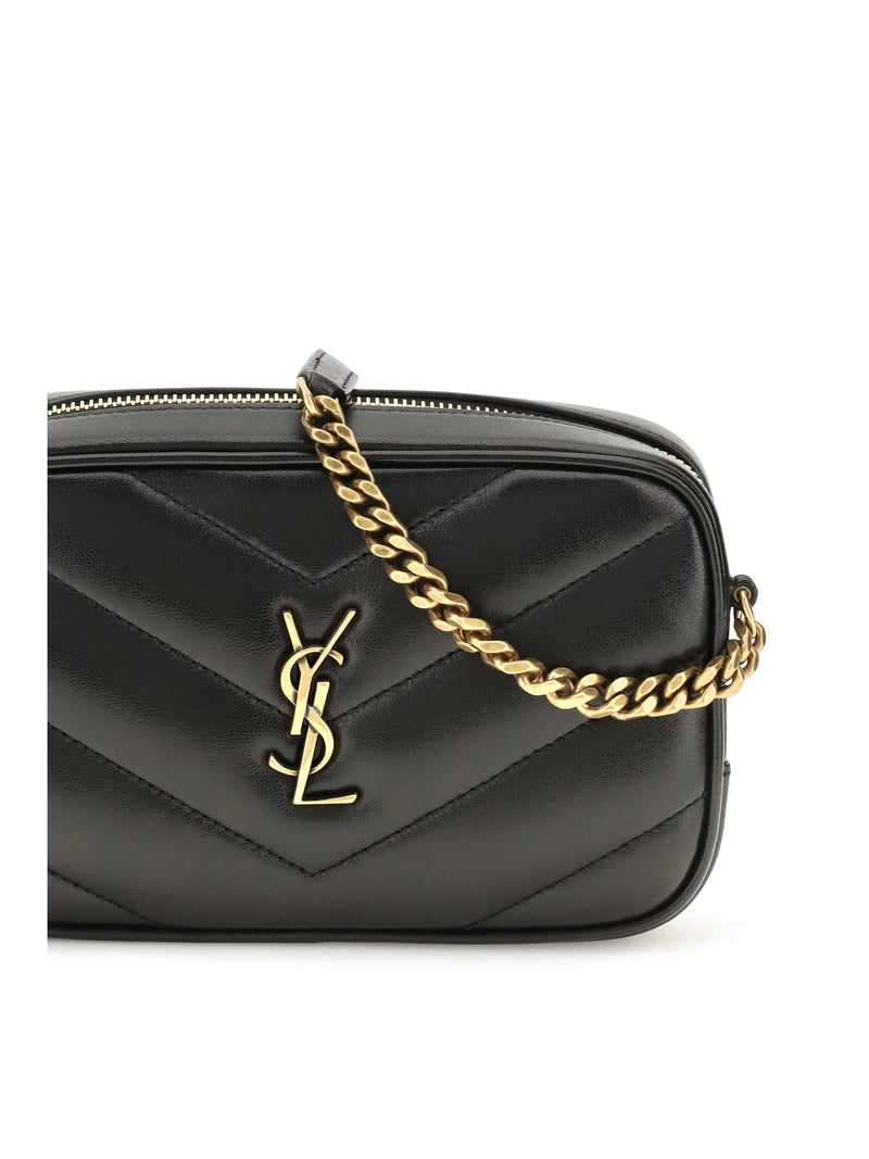 Saint Laurent Shoulder Bag — Black Lamb Ovis Aries