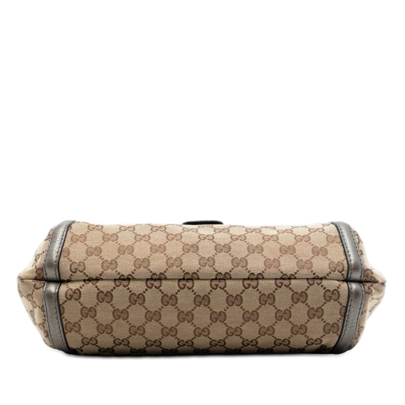 Medium GG Canvas Techno Horsebit Satchel - Image 3