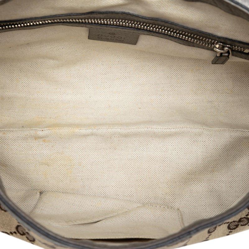 Medium GG Canvas Techno Horsebit Satchel - Image 4