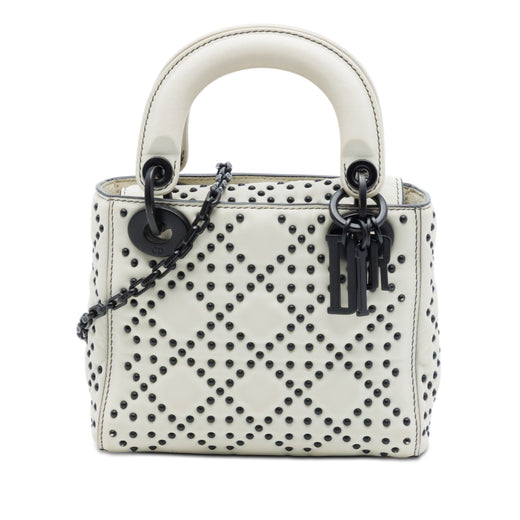 Mini Lambskin Cannage Studded Supple Lady Dior - Image 1