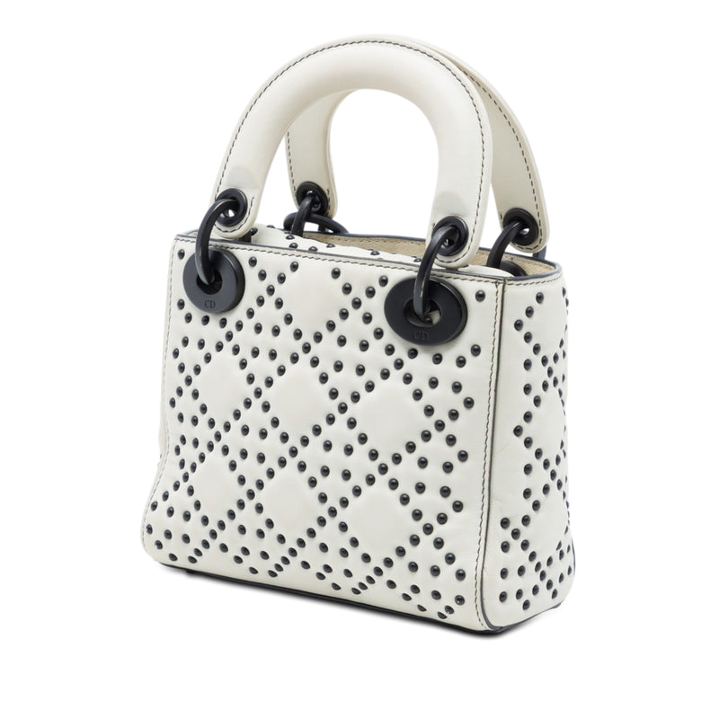 Mini Lambskin Cannage Studded Supple Lady Dior - Image 2