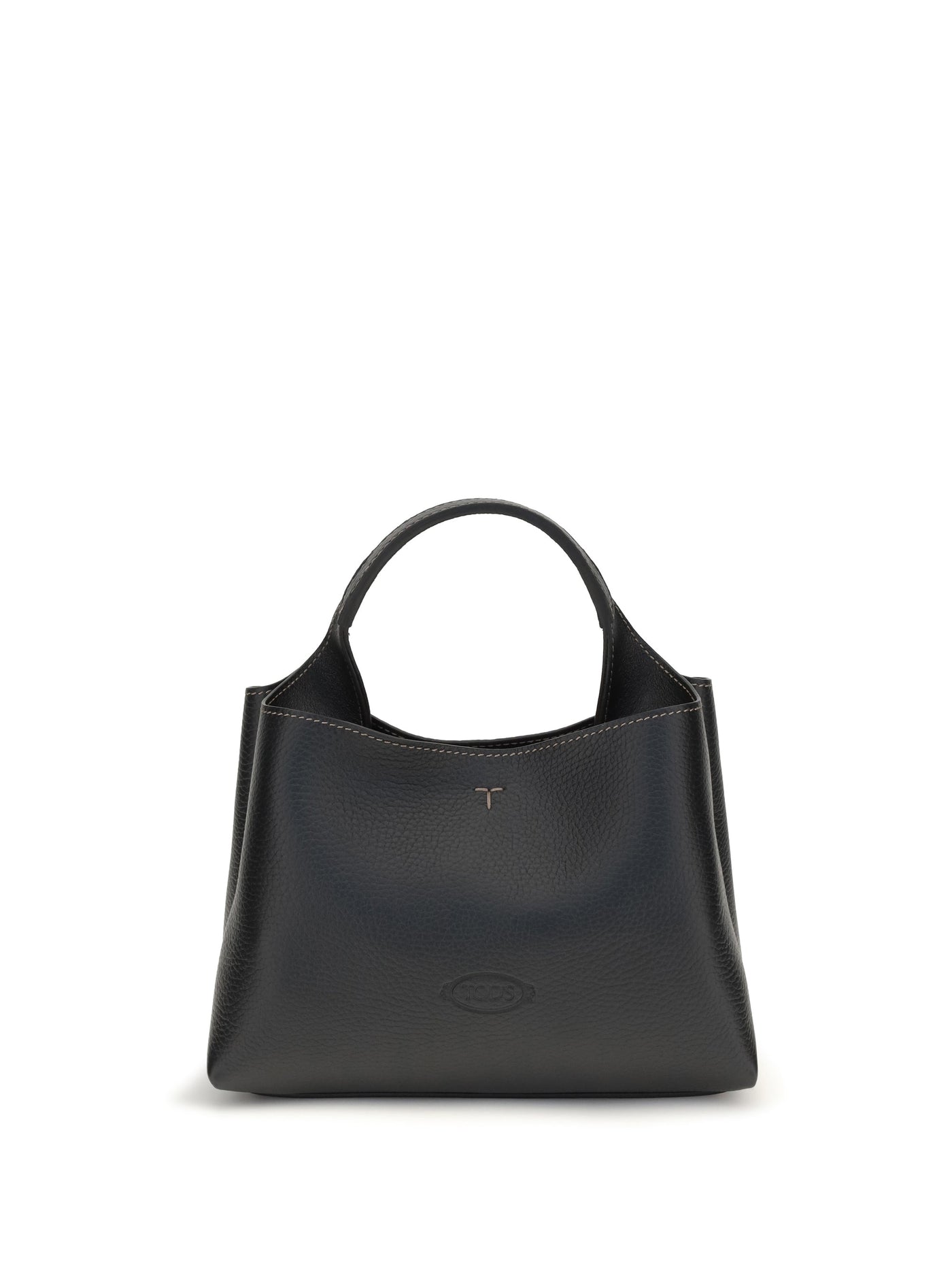 Tods Shoulder Bag — Black Calf Leather Bos Taurus