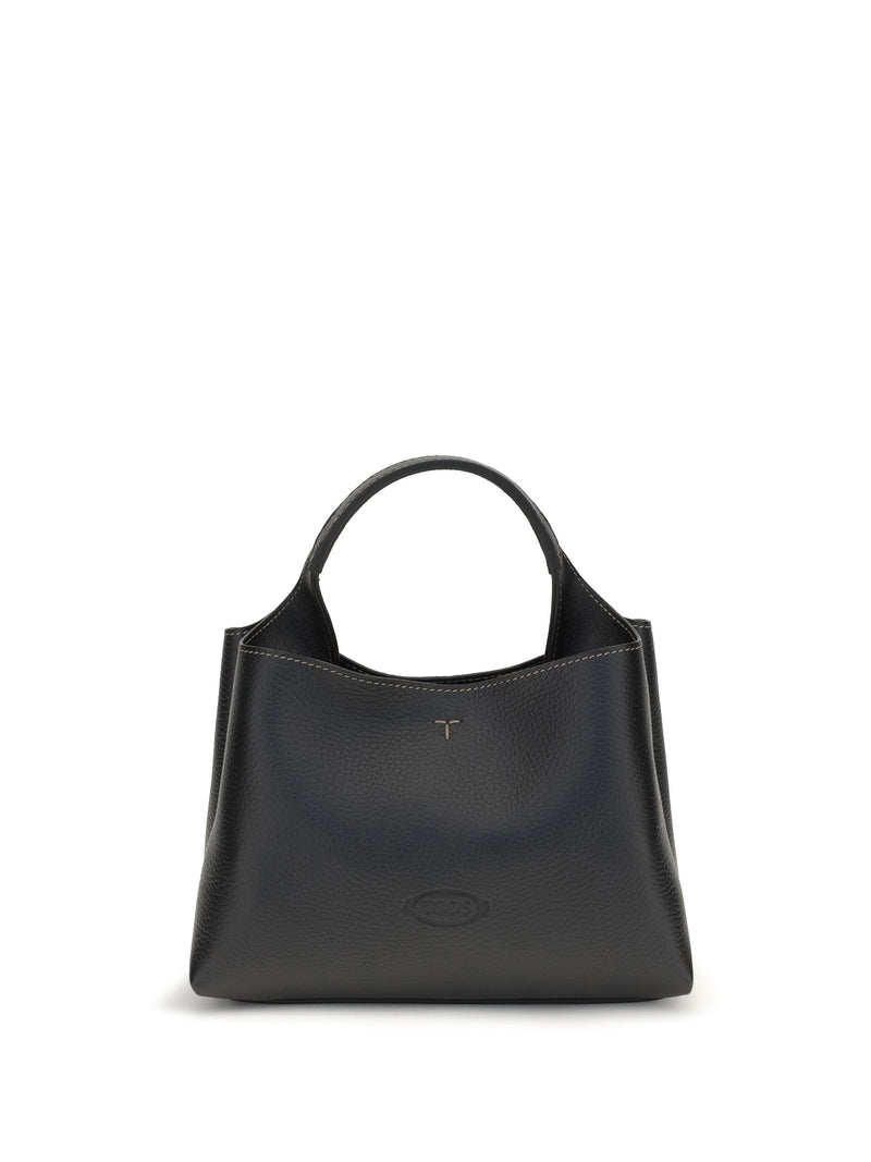Tods Shoulder Bag — Black Calf Leather