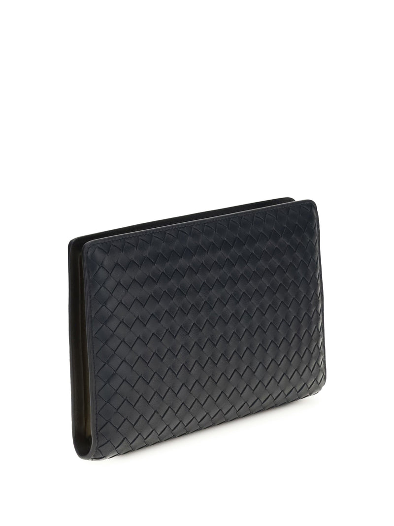 Bottega Veneta Agenda Wallet — Black Lambskin & Purses