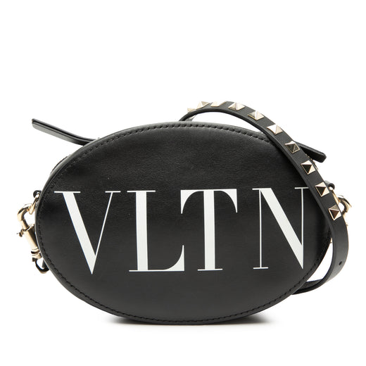 Calfskin Rockstud VLTN Oval Crossbody - Image 1