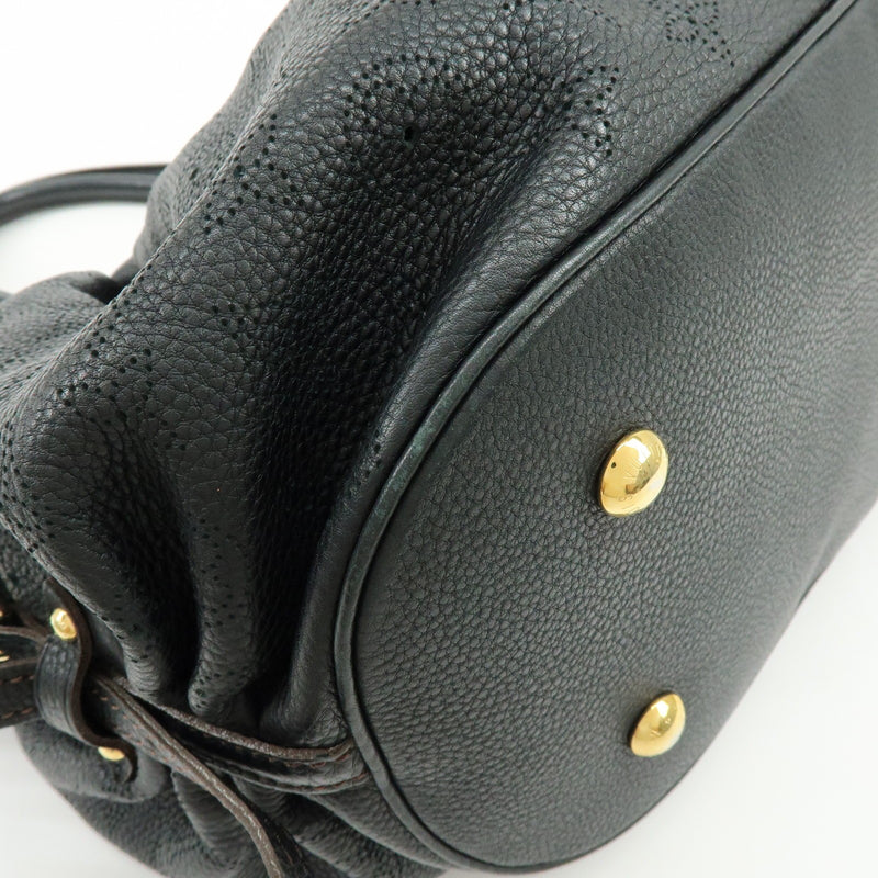 Louis Vuitton L Hobo Mahina Leather Black