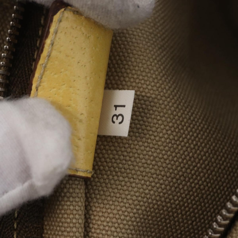 Prada Lux Convertible Open Tote Canvas And Leather Beige
