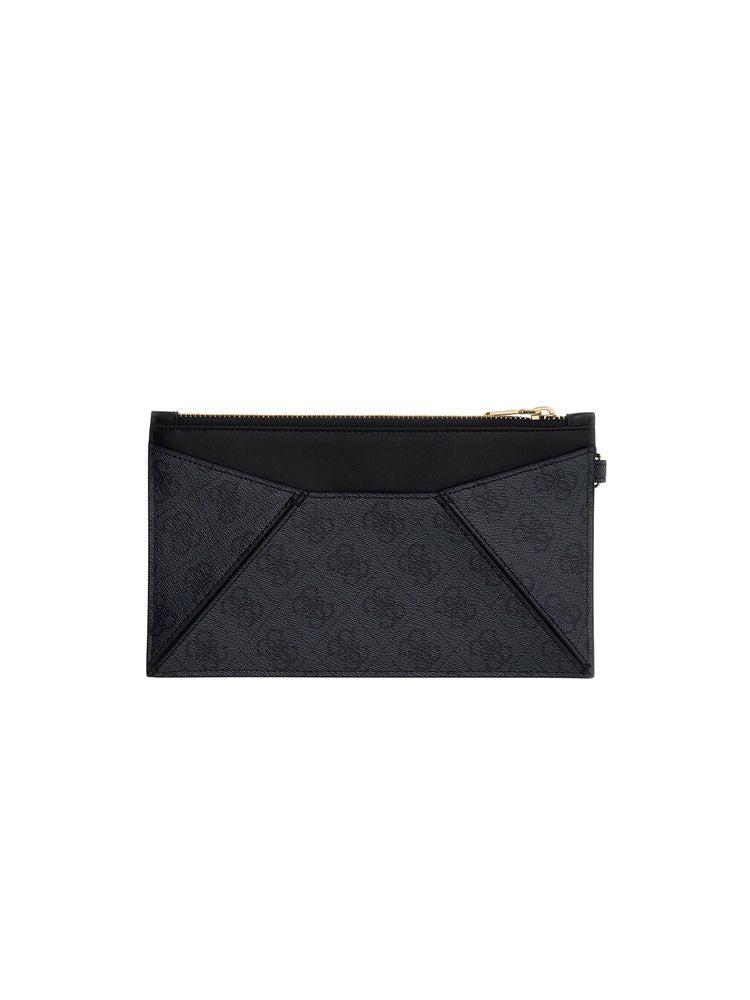 Guess Geometric Polyurethane Card Case — Black Cases