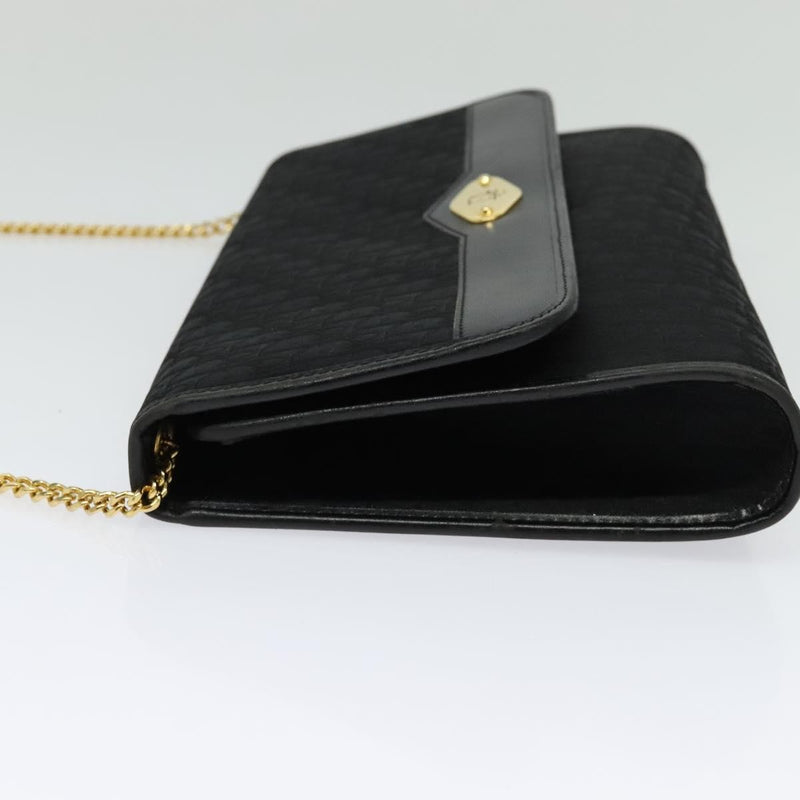 Christian Dior Vintage Trotteur Chain Canvas Black Bag