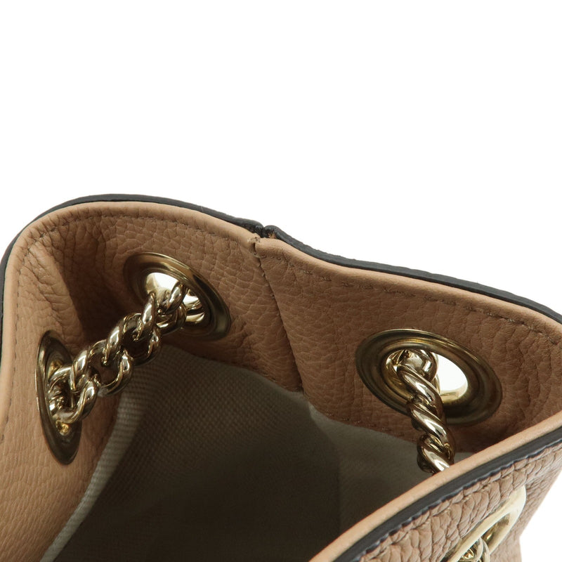 Gucci Soho Chain Strap Leather Beige Bag