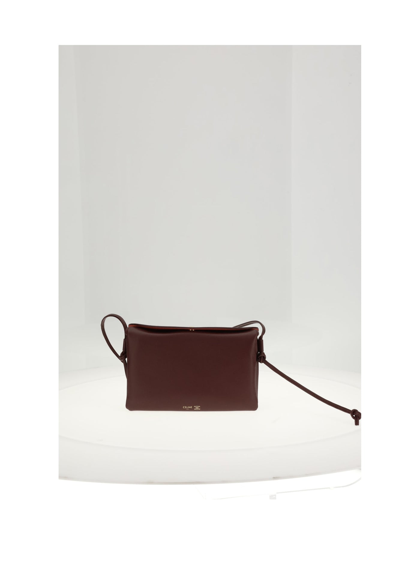 Celine Trio Flap Shoulder Bag — Brown Lamb Leather