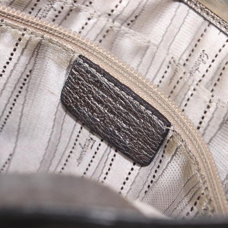 Salvatore Ferragamo Gancini Leather Gold Bag