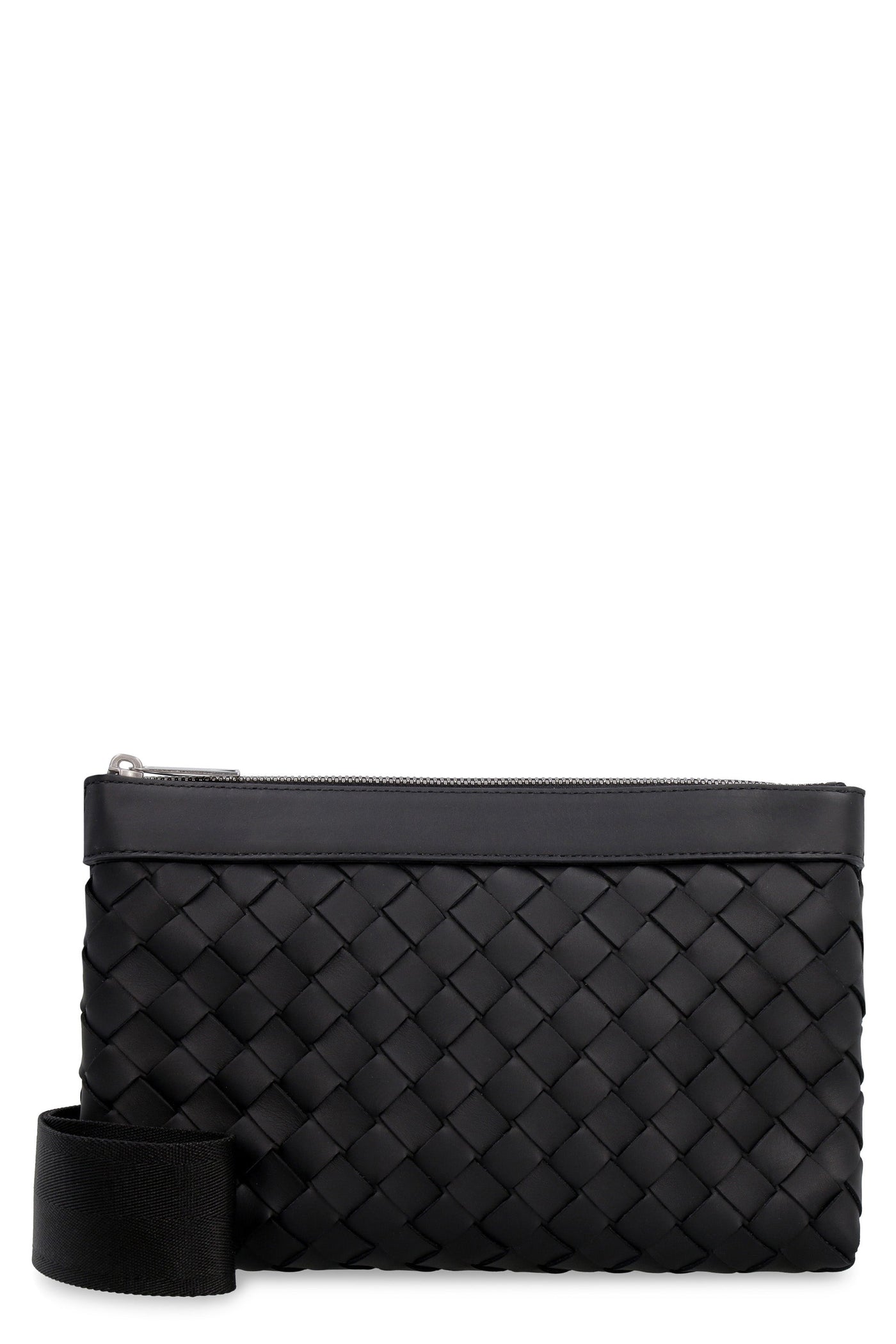 Bottega Veneta Intrecciato Hydrology Crossbody Bag — Black Calf