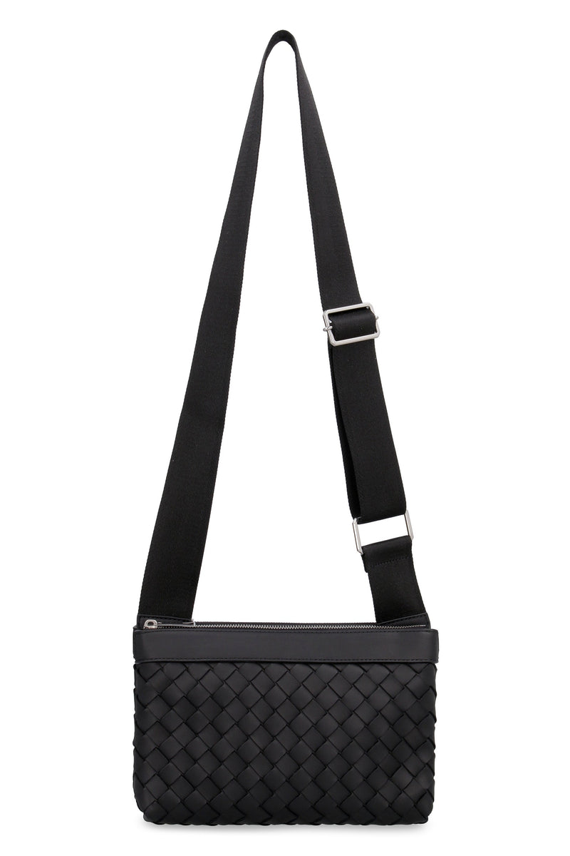 Bottega Veneta Intrecciato Hydrology Crossbody Bag — Black Calf
