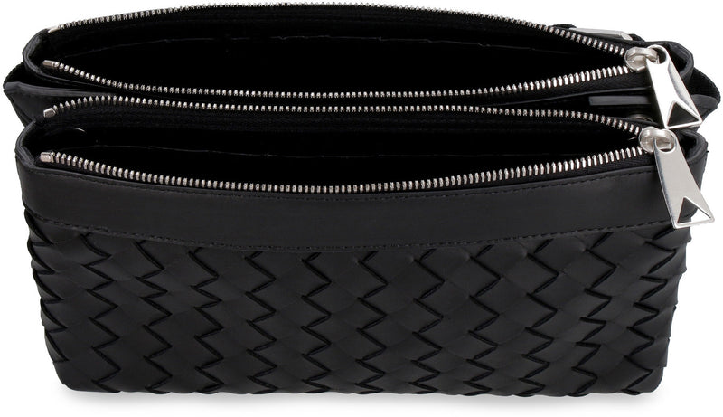 Bottega Veneta Intrecciato Hydrology Crossbody Bag — Black Calf