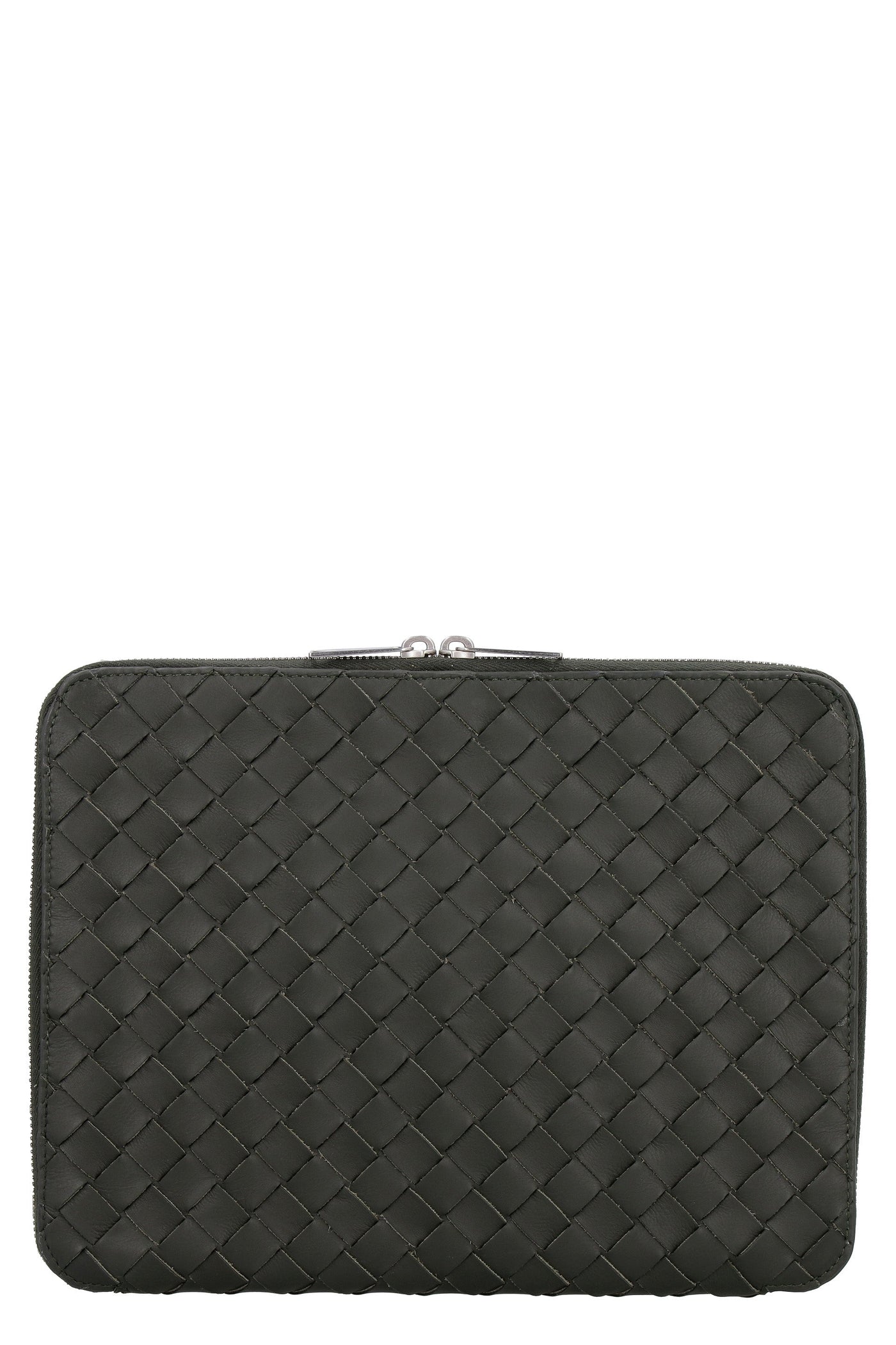 Bottega Veneta Intrecciato Hydrology Card Case — Green Calf Cases