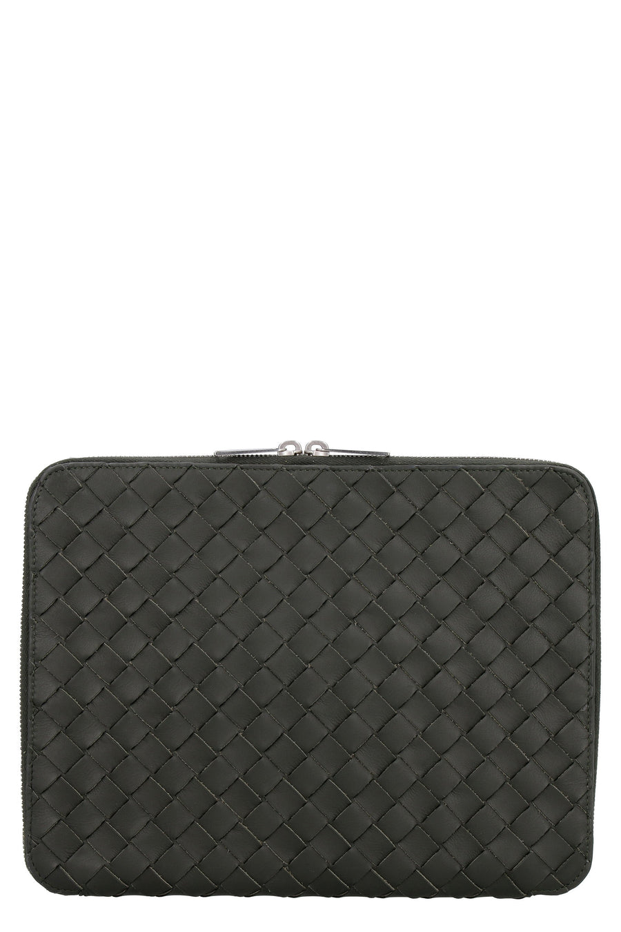 Bottega Veneta Intrecciato Hydrology Card Case — Green Calf Cases